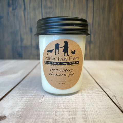 Strawberry Rhubarb Pie Soy Candle