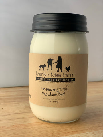 I need a vacation Soy Candle